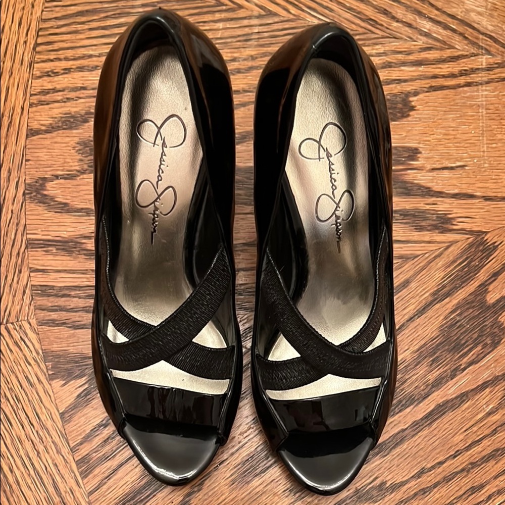 Jessica Simpson Black Peep Toe Heels
Brand new-worn once